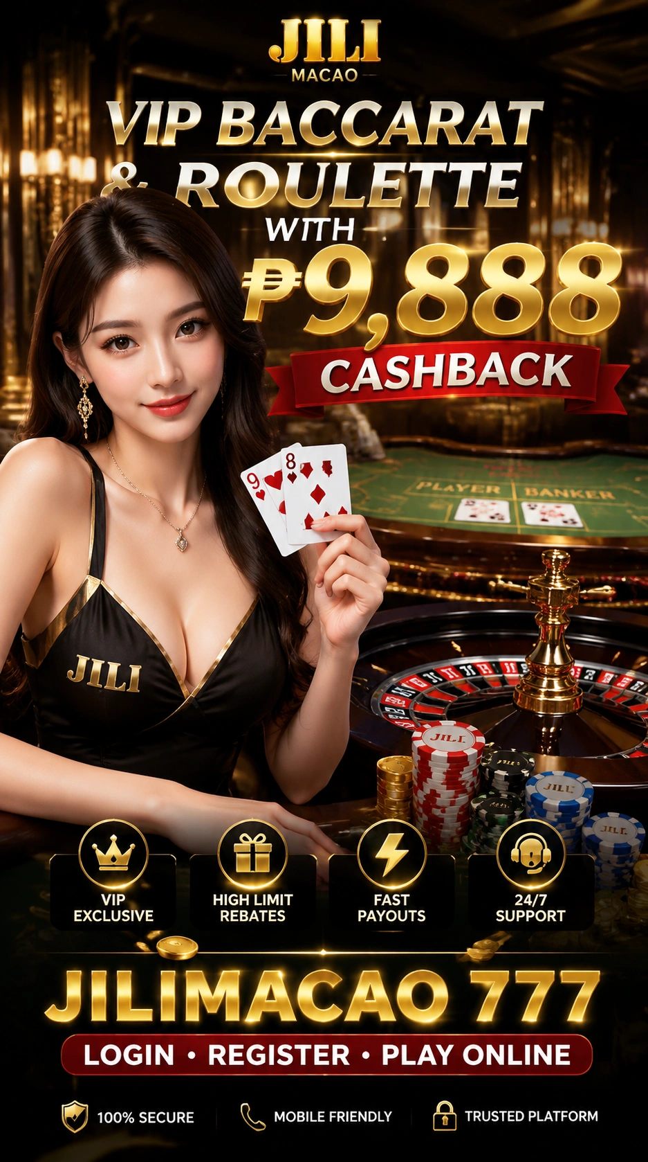 Live casino table viewed on a mobile device
